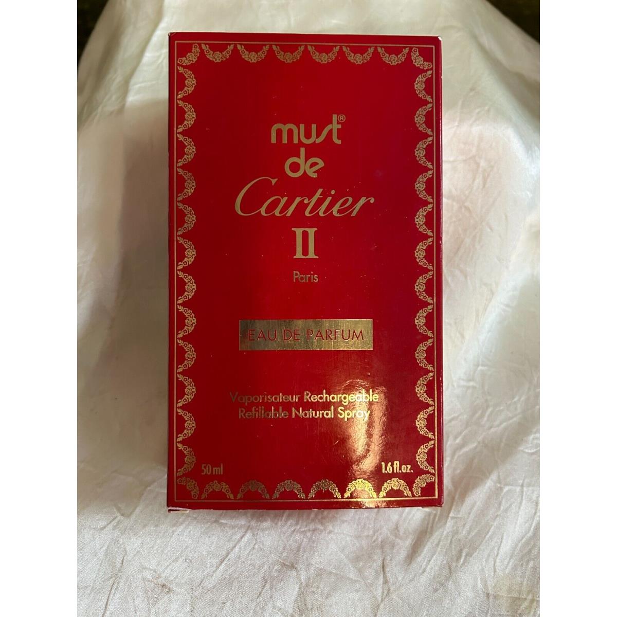 Must DE Cartier II 50ML Edp Vintage Refillable Spray