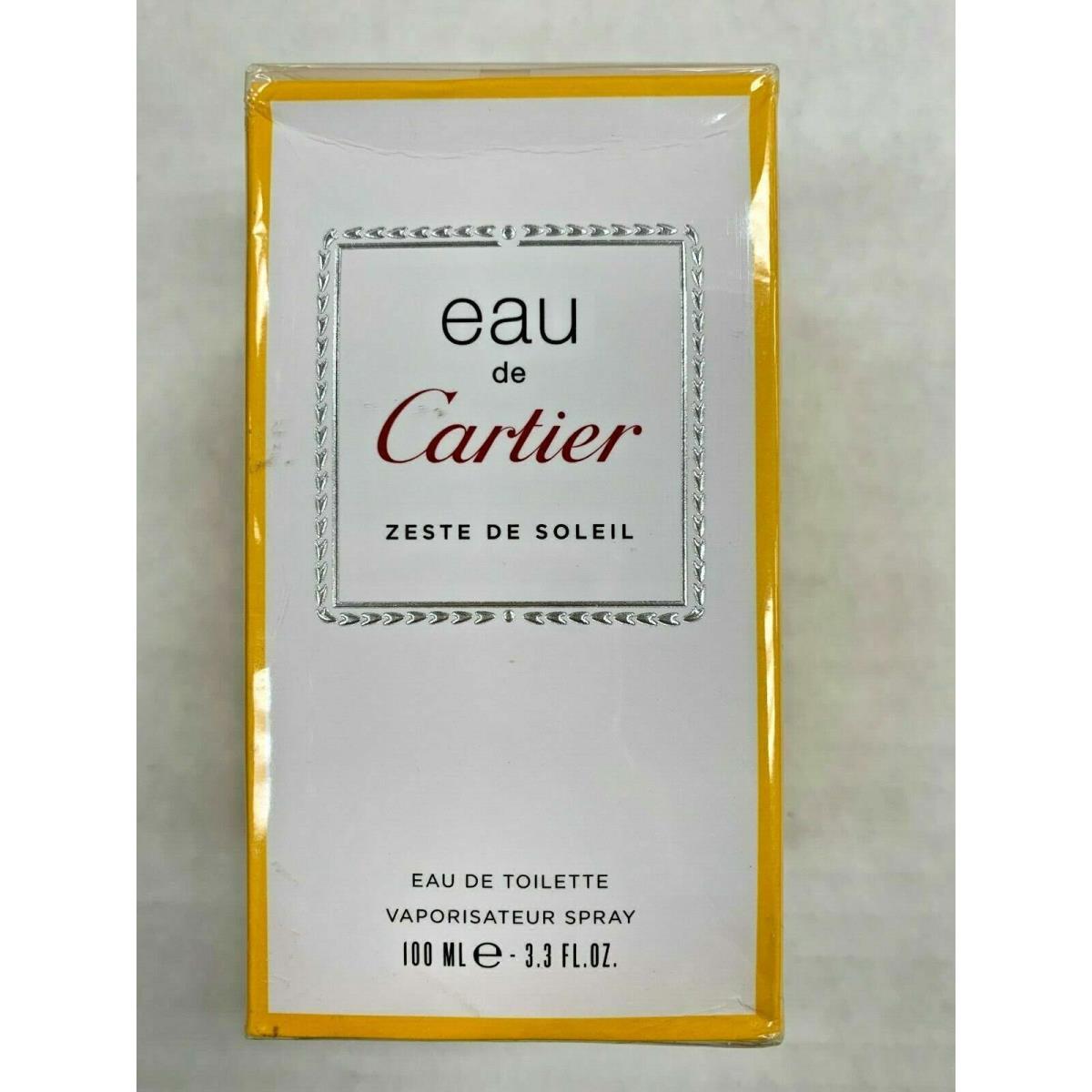 Eau de Cartier Zeste De Soleil by Cartier 3.3 oz Eau de Toilette Spray Men Rare