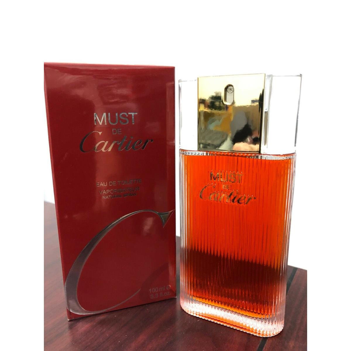 Must DE Cartier by Cartier 3.3 FL oz / 100 ML Eau De Toilette Spray Box