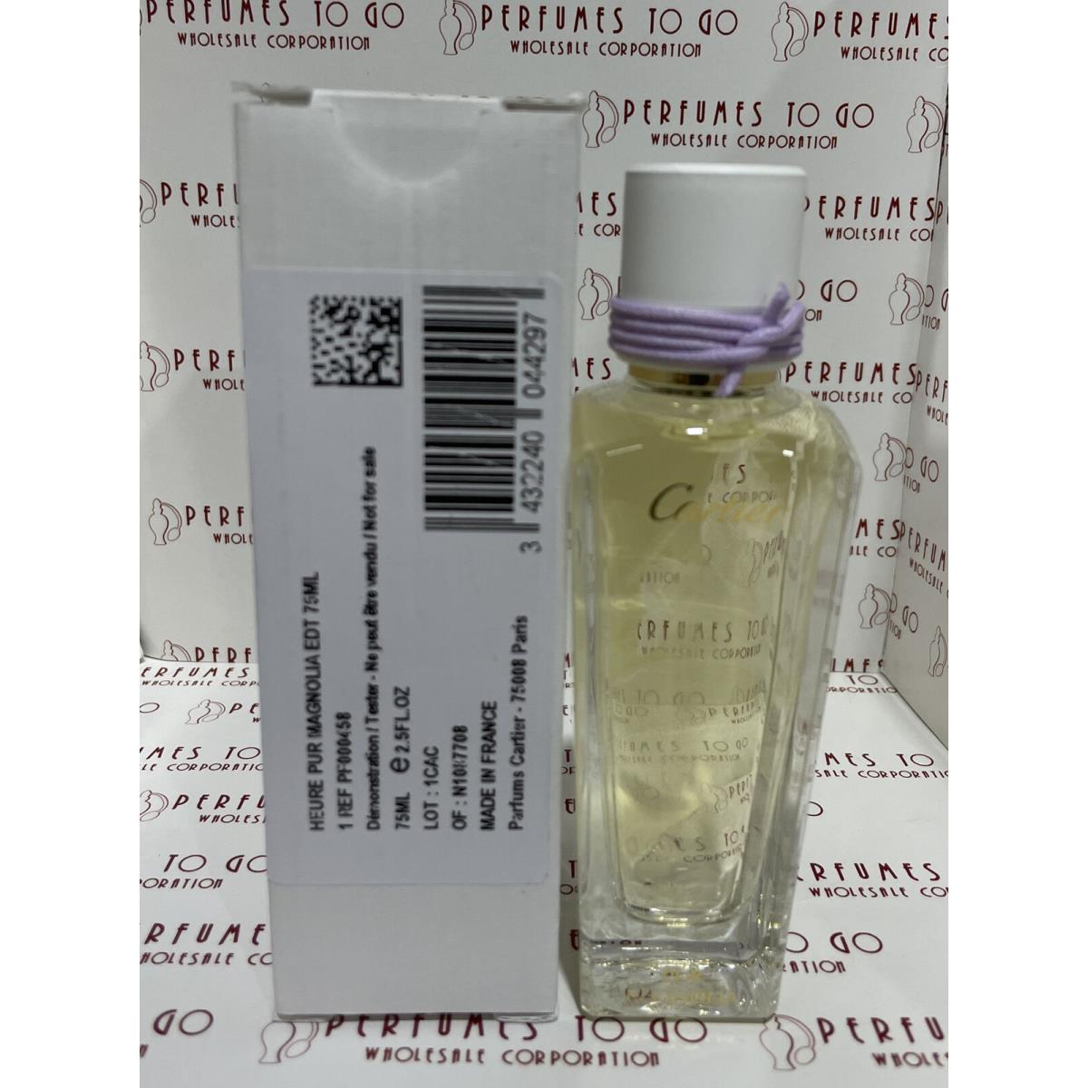 Cartier Heure Pur Magnolia 2.5 oz Edt Spray 2.5 OZ/75 ML