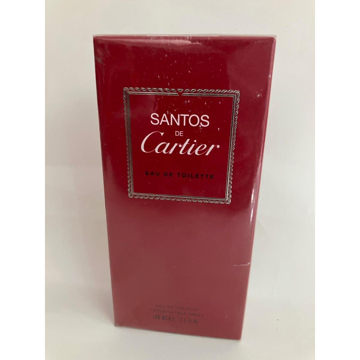 Santos DE Cartier 3.3oz Edt Spray For Men Rare