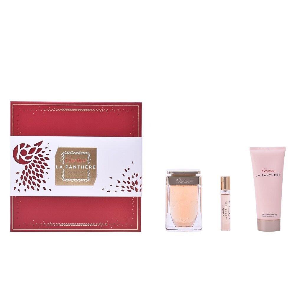 La Panthere by Cartier 3 Piece Set Edp Spray 75ML Body Lotion 100ML+Mini 9ML