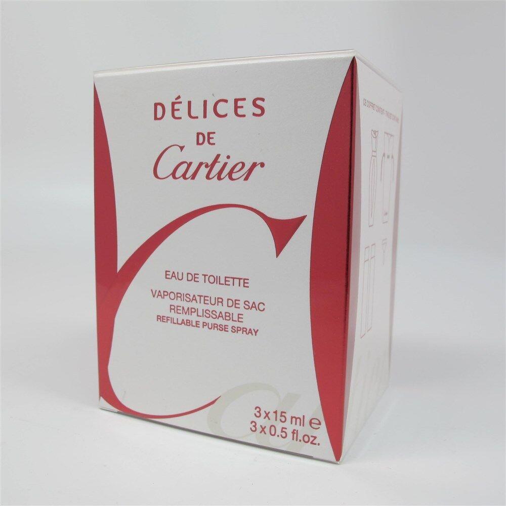 Delices de Cartier 3 x 15 ml/0.5 oz Eau de Toilette Refillable Purse Spray