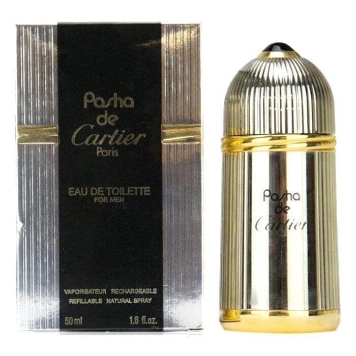 Pasha de Cartier Paris 1.6 oz 50 ml Edt Refillable Spray Vintage Metal Bottle