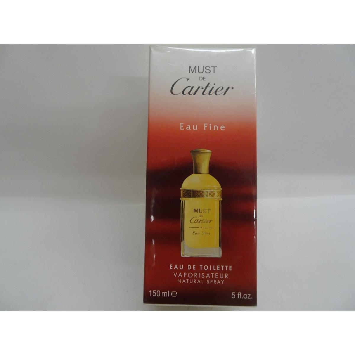 Must DE Cartier Eau Fine Eau DE Toilette Spray 5 Fl.oz Boxed