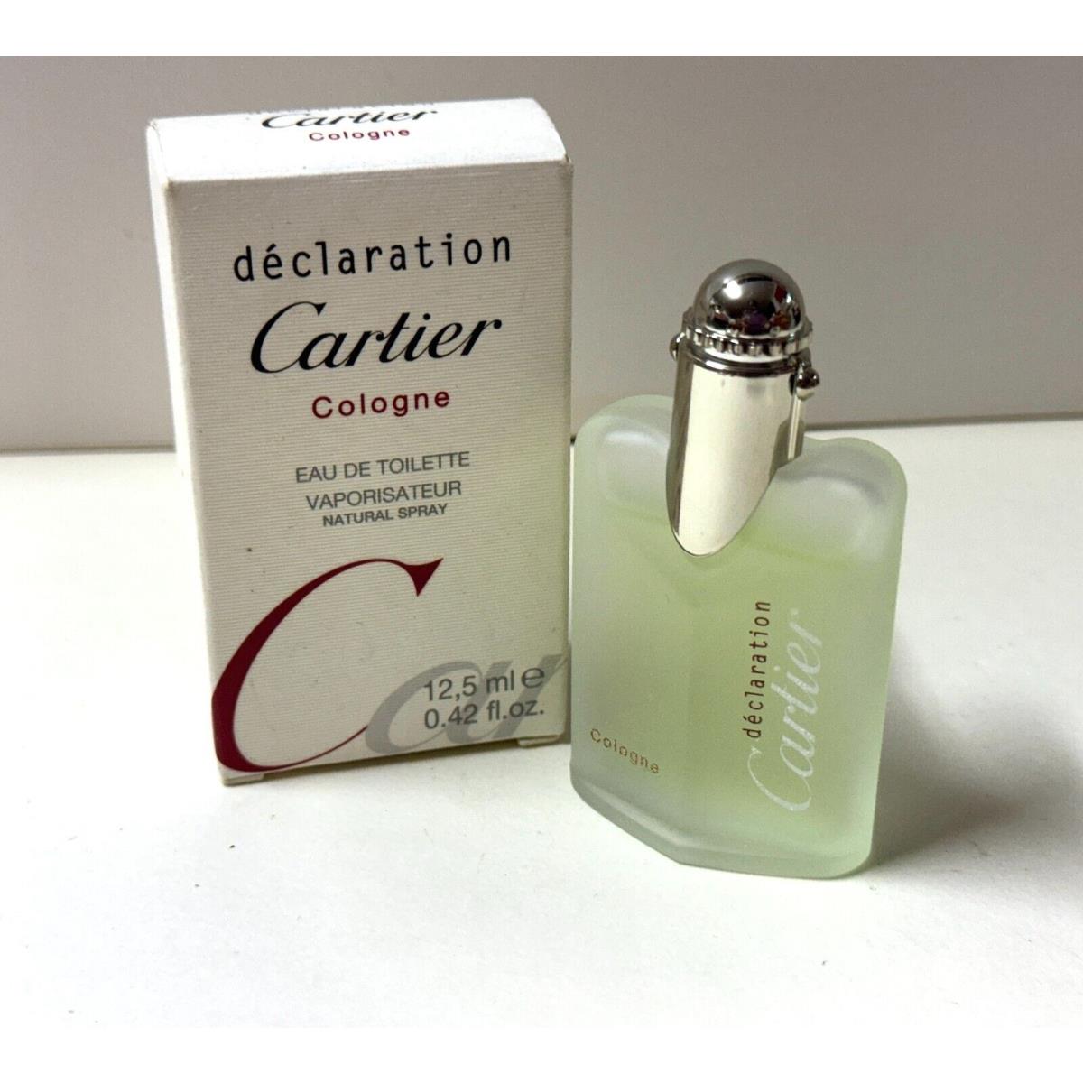 1 x Declaration Cartier Cologne Edt Spray Size :: 12.5 ML /0.42 oz