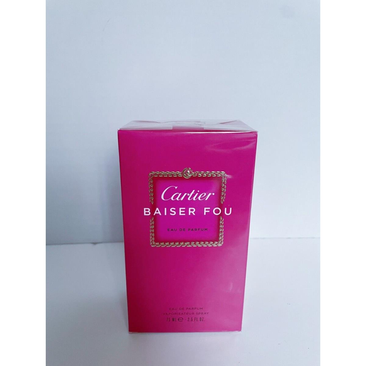 Baiser Fou by Cartier 2.5 oz/75 ml Edp Spray For Women