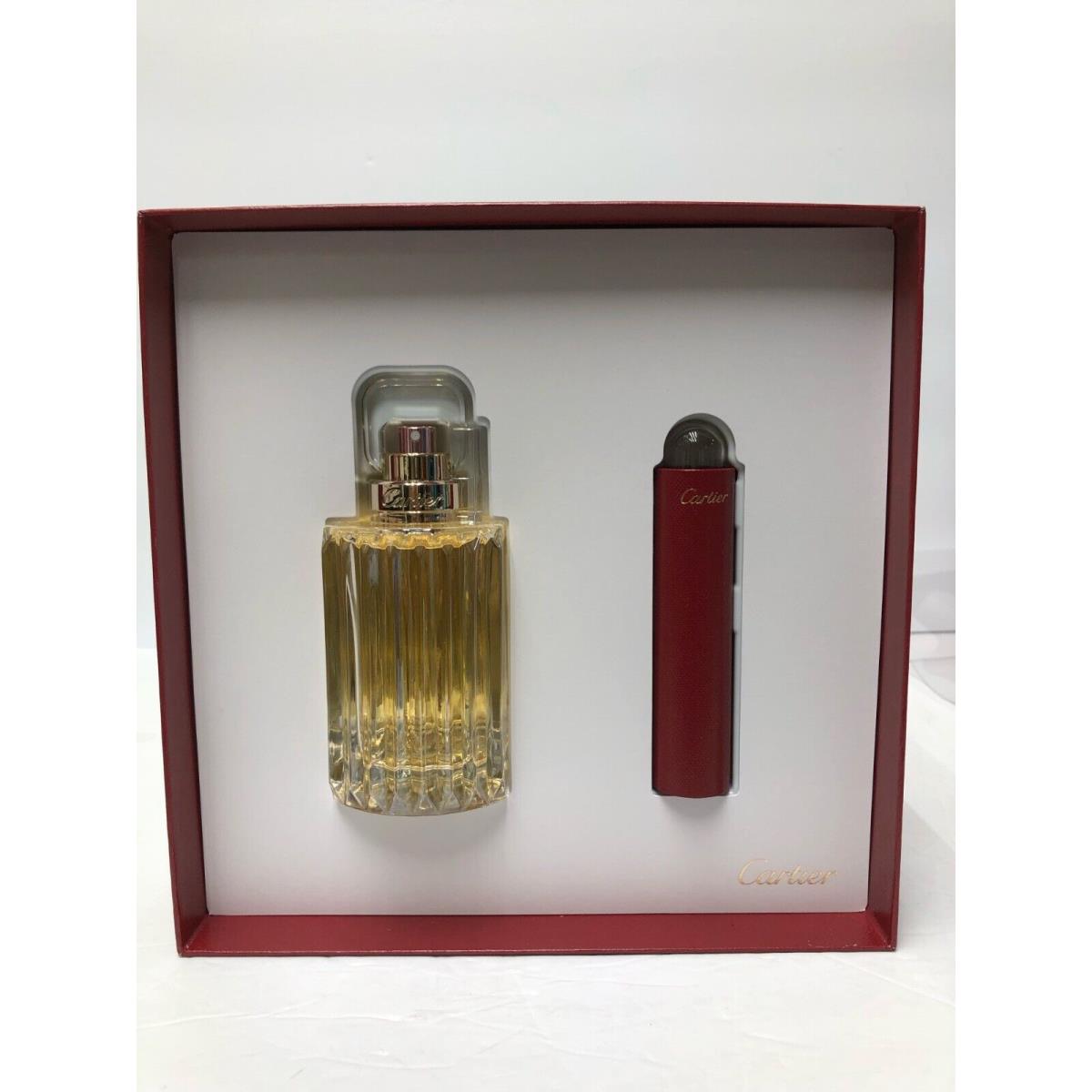 Cartier Carat Eau de Parfum 2pcs Giftset For Women Edp Spray 3.3oz + 0.5oz