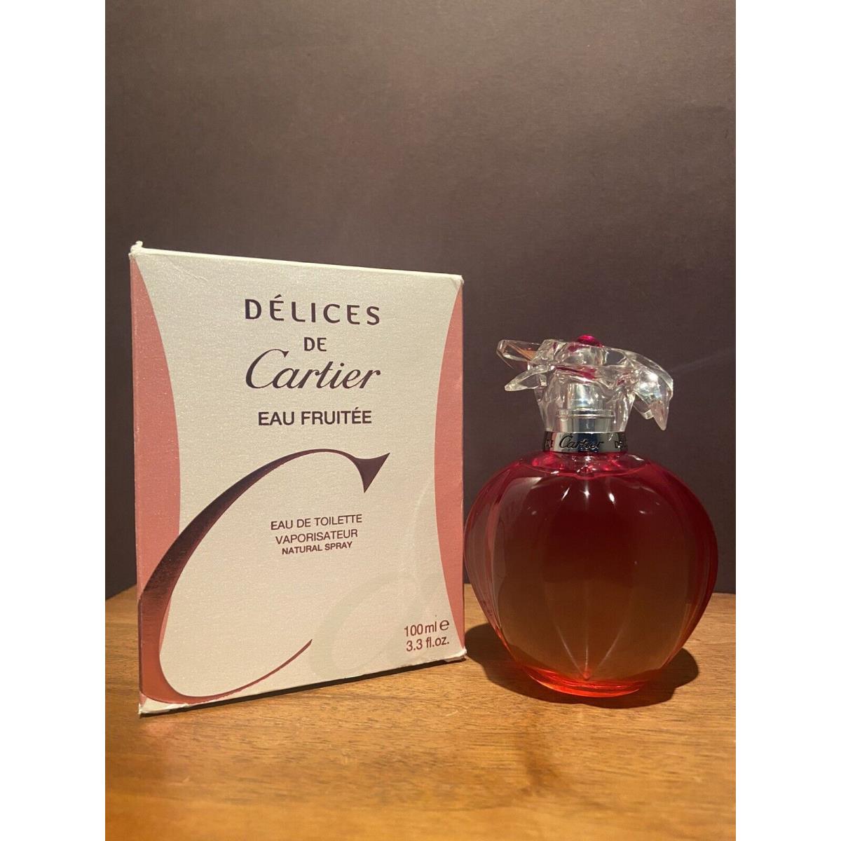 Delices de Cartier Eau Fruitee 3.3 Fl.oz / 100 ml Eau de Toilette Spray Rare