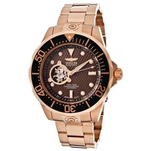 Cartier Invicta Pro Diver Brown Dial 18kt Rose Gold-plated Men`s Watch 13713