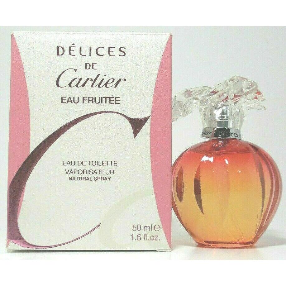 Delices De Cartier `eau Fruitee` By Cartier-eau De Toilette Spray-1.6oz/50ml-New