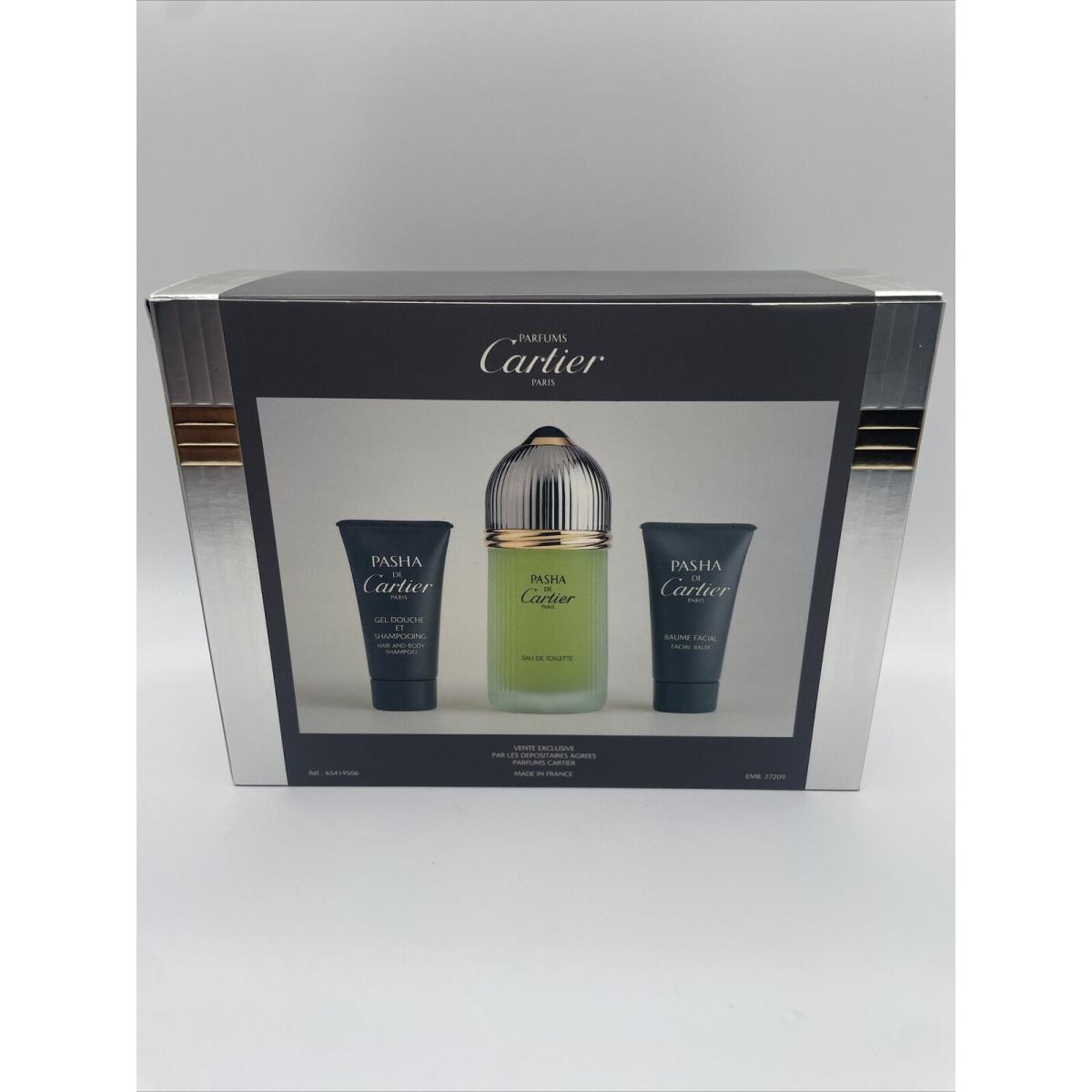 Pasha DE Cartier Set 100ML Edt SP All Over Shampoo Deodorant