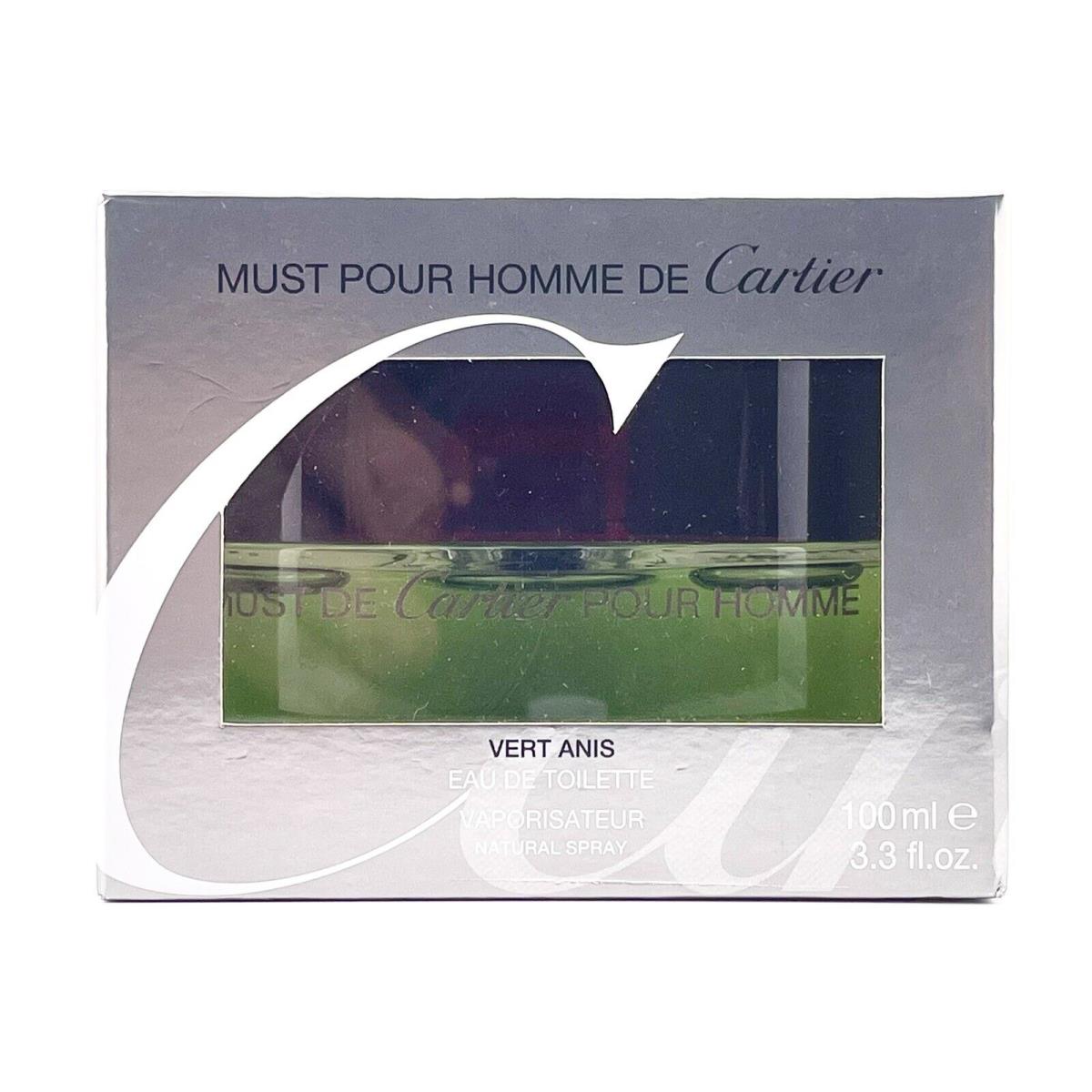 Must Pour Homme De Cartier Vert Anis 3.3 oz Eau de Toilette Spray 2001