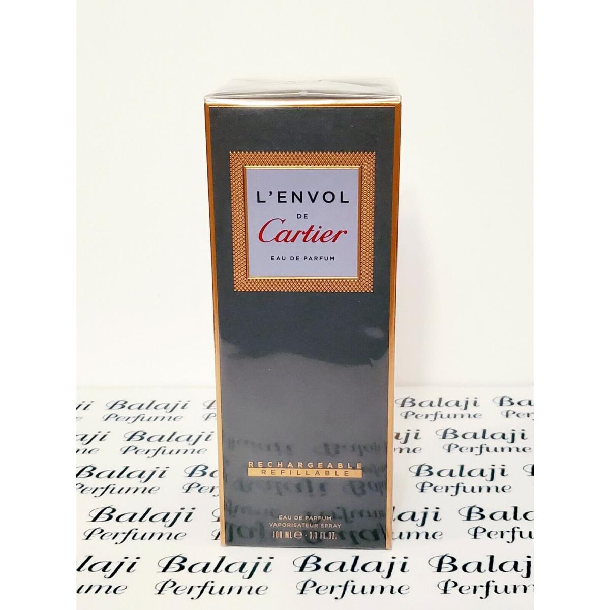 L`envol by Cartier 3.3 oz /100 ml Refillable Edp Spray For Men Sealed