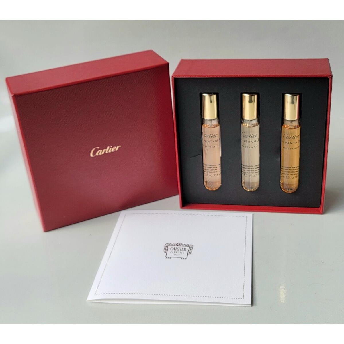 Cartier Parfum Collection La Panthere Baiser Vole 3pc Set x 10ml/0.33oz Gift Box