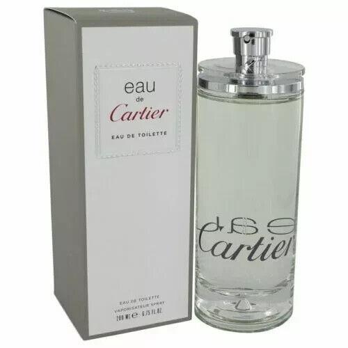 Eau De Cartier By Cartier 6.7oz/200ml Edt Spray For Men Box Very Rare