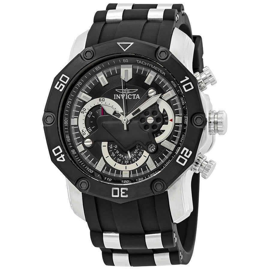 Cartier Invicta Pro Diver Chronograph Black Dial Men`s Watch 22797