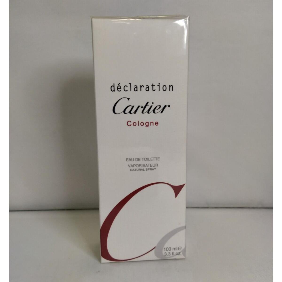 Cartier Declaration Cologne 3.3 oz 3.4 oz Edt Spray