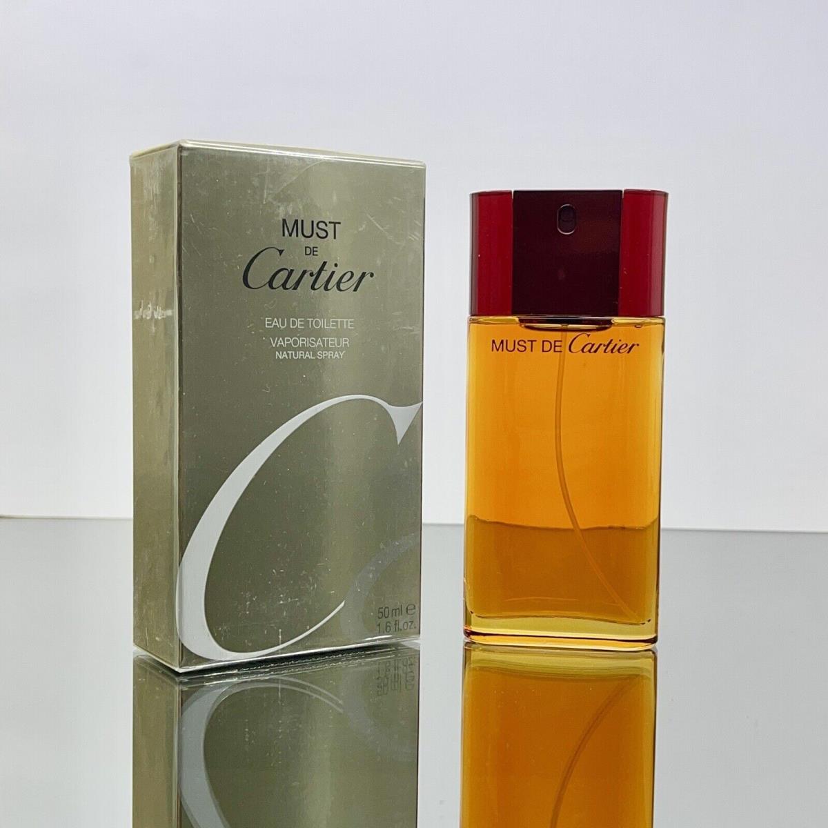 Must de Cartier Women Eau De Toilette 1.6oz-50ml Spray Rare Vintage BJ47