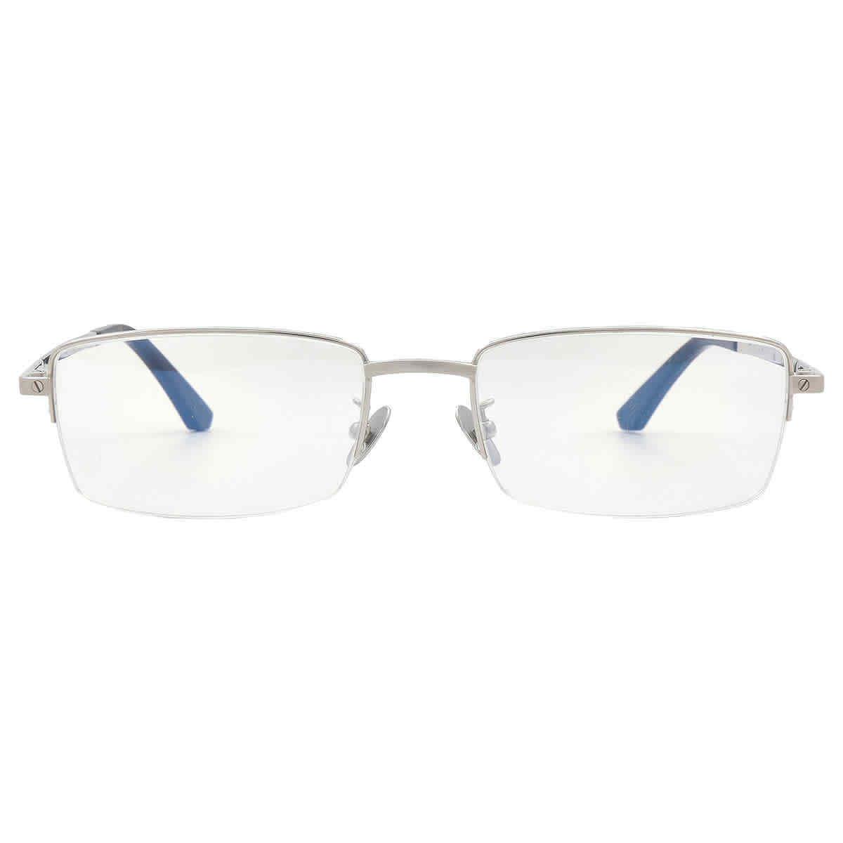 Cartier Demo Rectangular Men`s Eyeglasses CT0255O 002 54 CT0255O 002 54