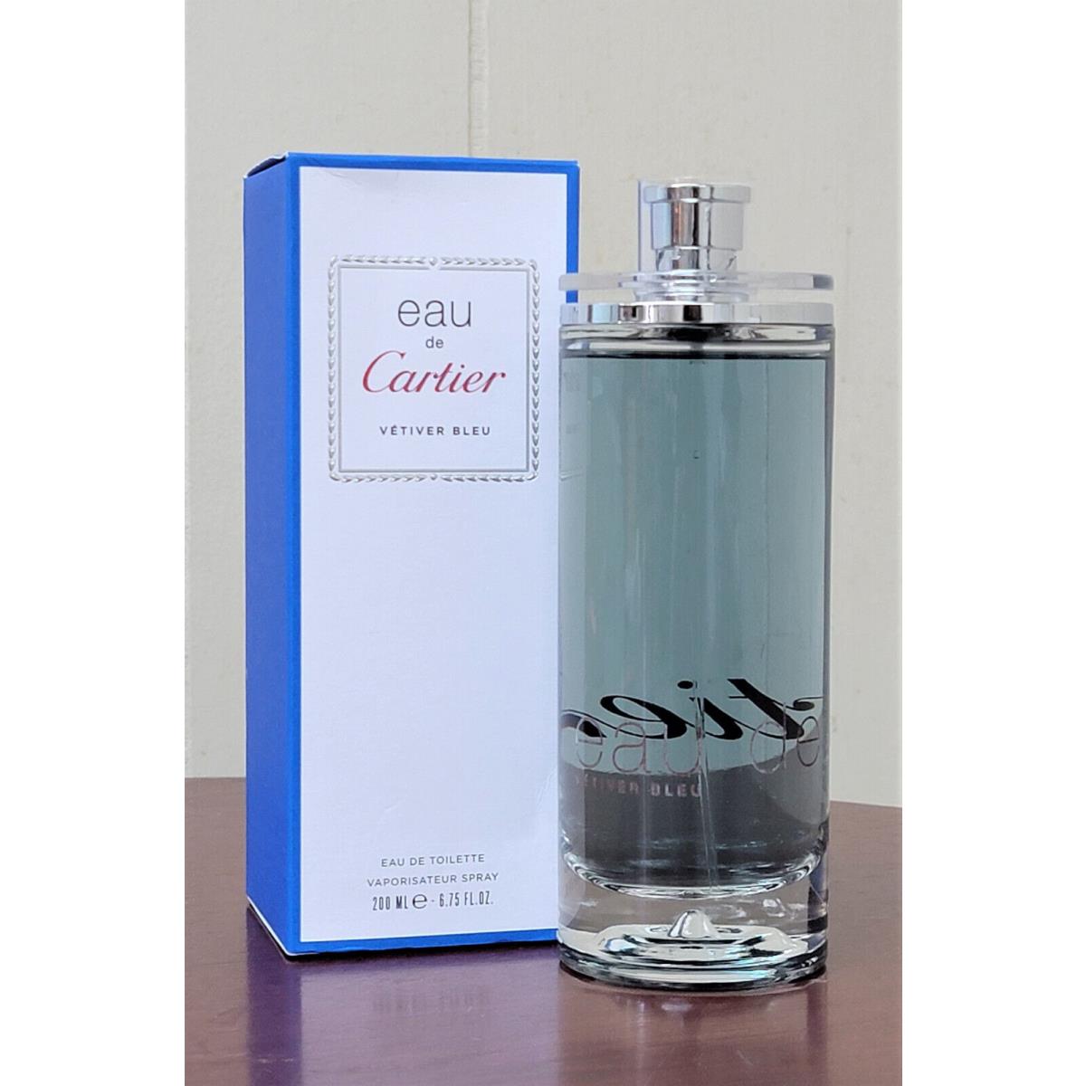 Eau de Cartier Vetiver Bleu by Cartier 6.75 oz / 200 ml Edt Spy Cologne For Men