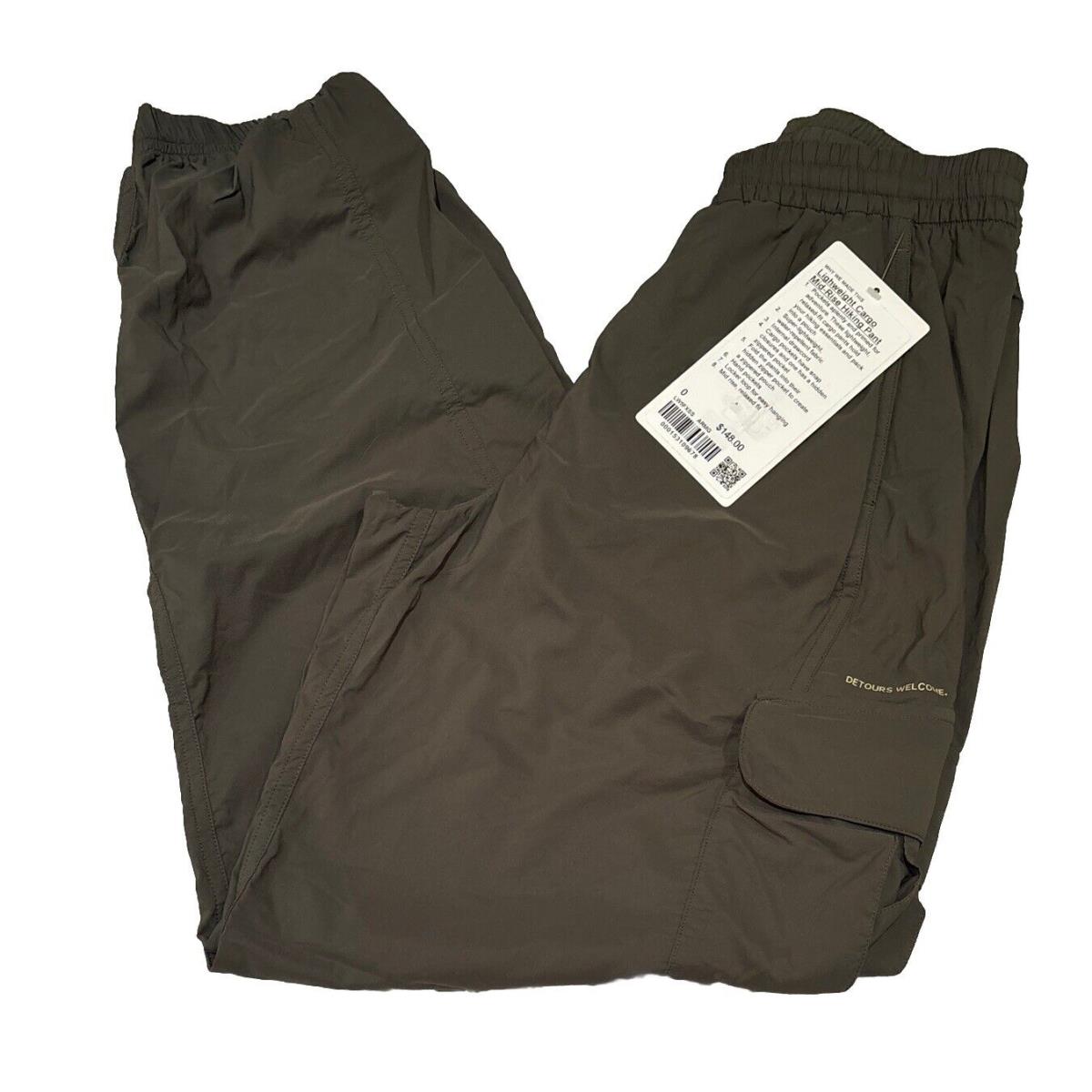 Lululemon Lightweight Cargo Mid-rise Hiking Pant Green LW5FXSS Size 0