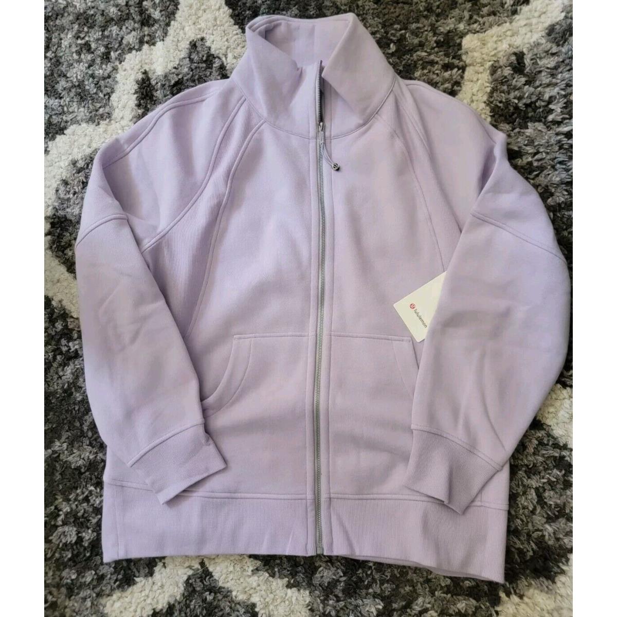 Lululemon Scuba Oversized Funnel Neck Full Zip Long Lilac Ether Size M L