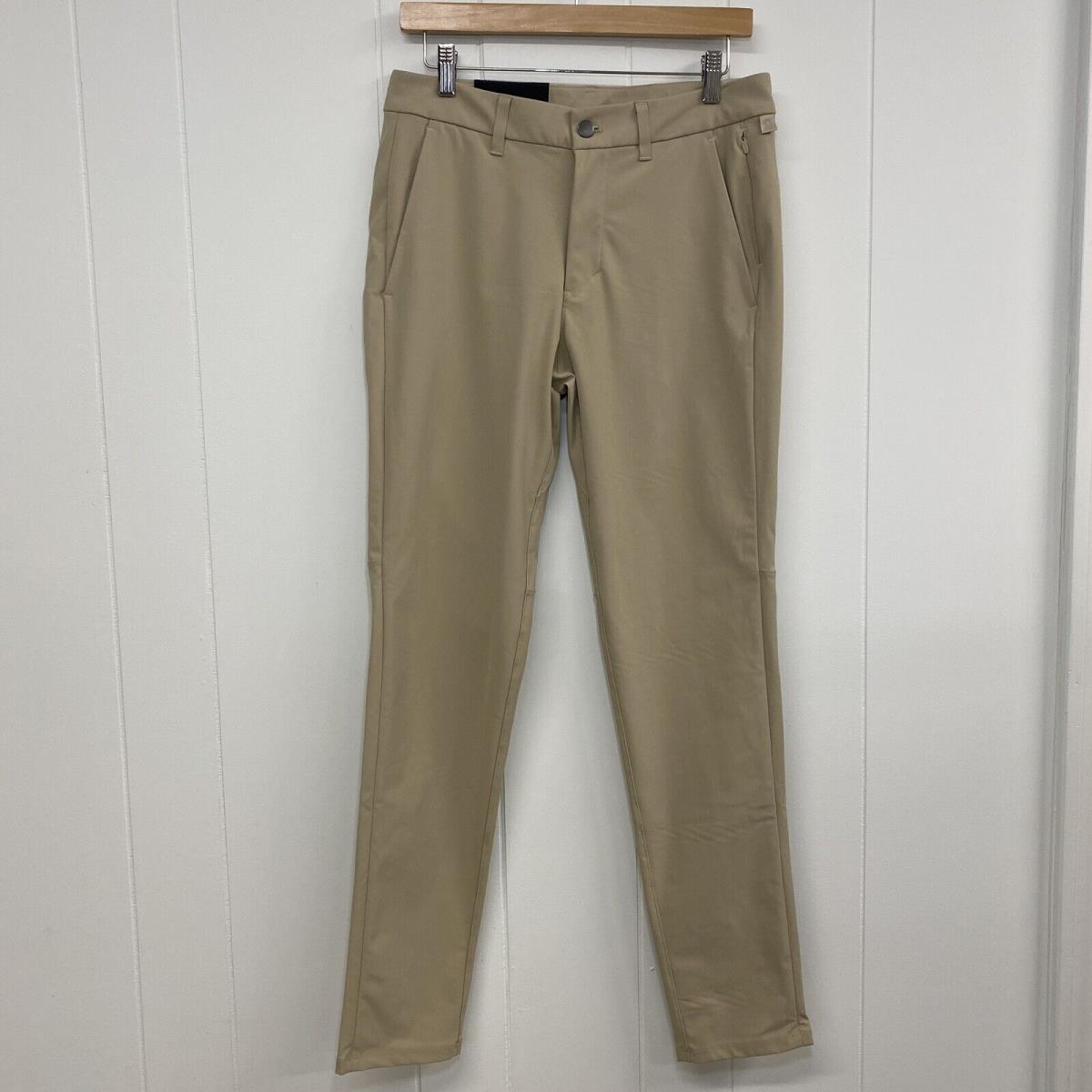 Lululemon Commission Pants Mens 30x32 Beige Slim Fit Golf Warpstreme Abc Chino