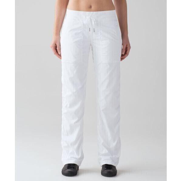 Lululemon Dance Studio Pant Iii Reg Lined Women`s Size 10 White 32 Inseam