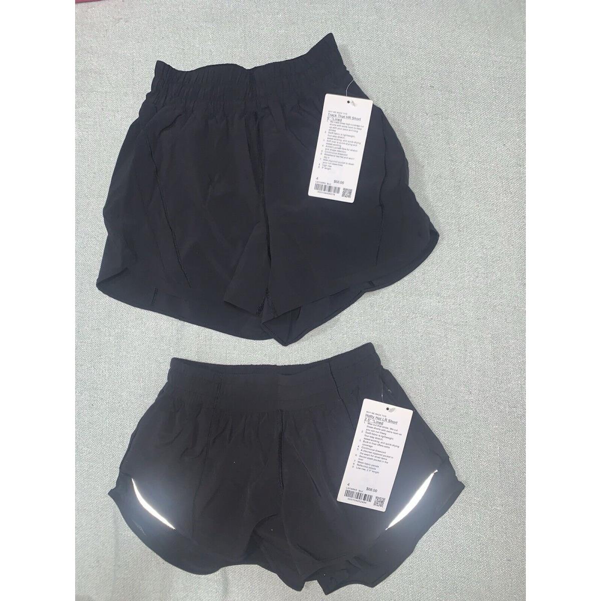 Lot Of 2 Pairs Lululemon Shorts Both 4