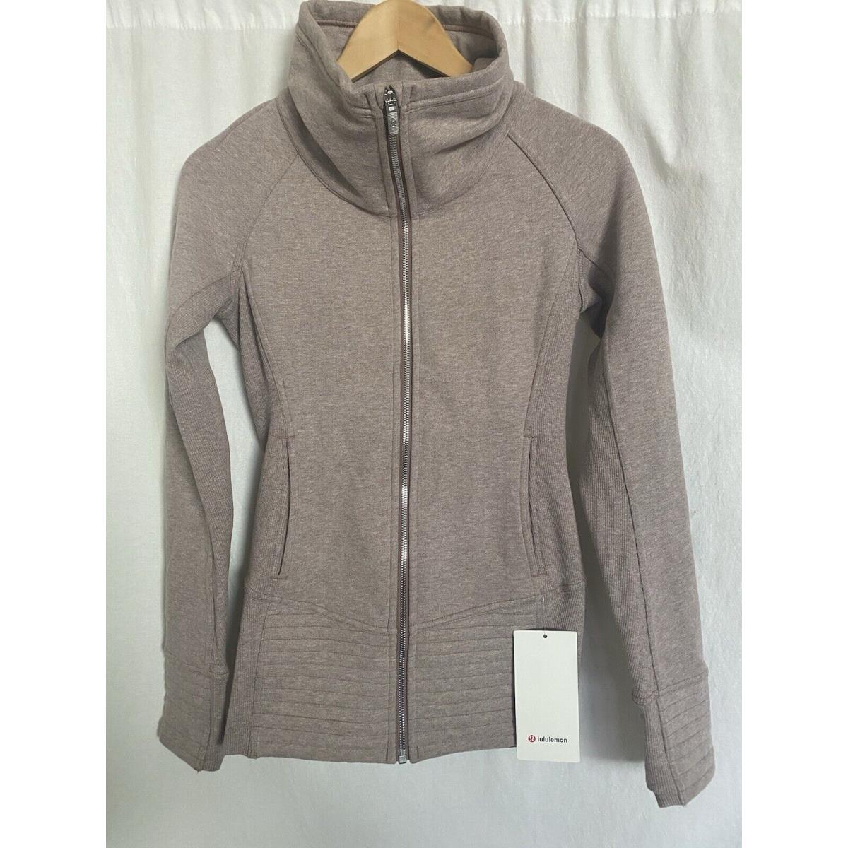 Lululemon Radiant Jacket II Size 2 Heathered Spanish Oak Full Zip