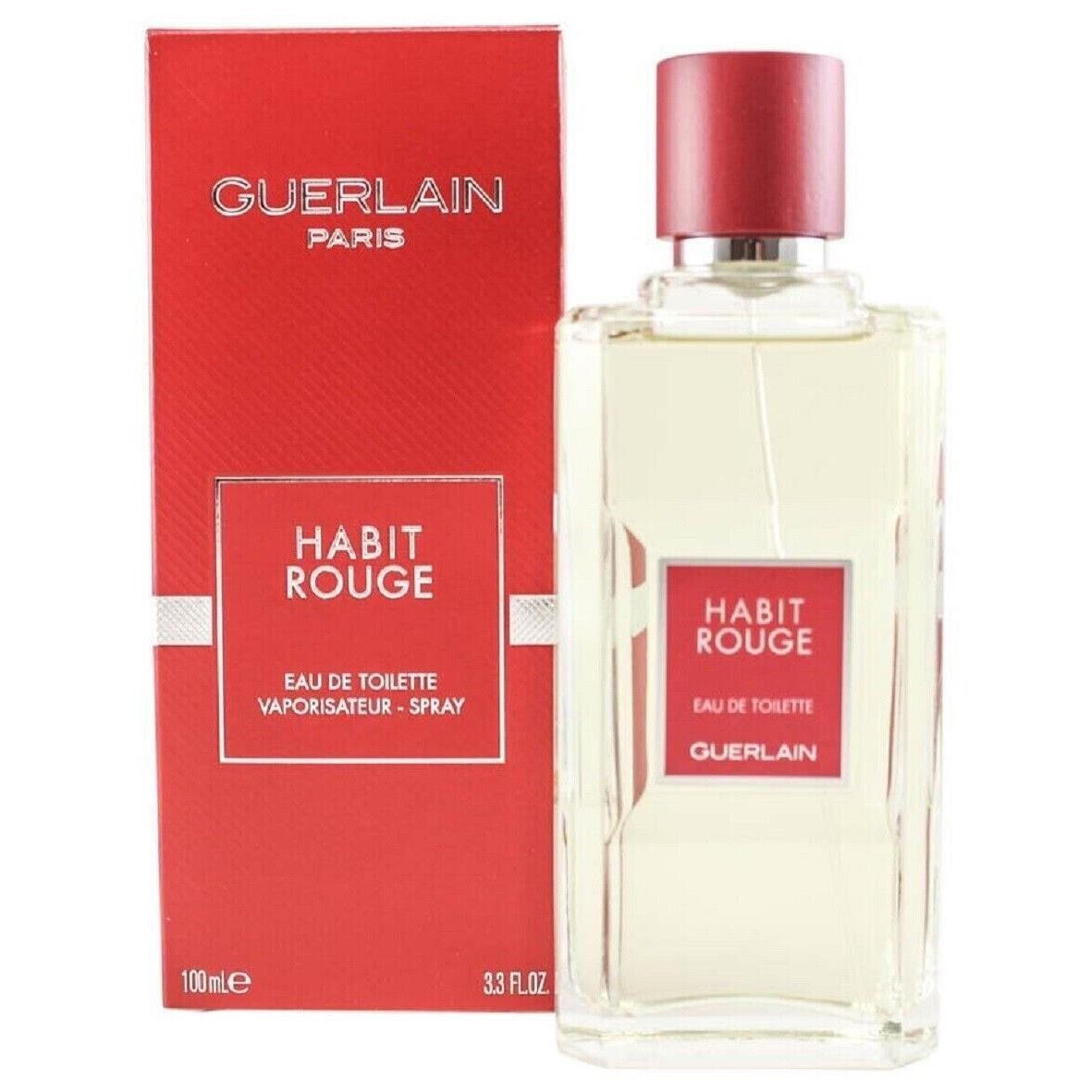 Habit Rouge by Guerlain 3.4 oz-100 ml Edt Spray For Men Sealed