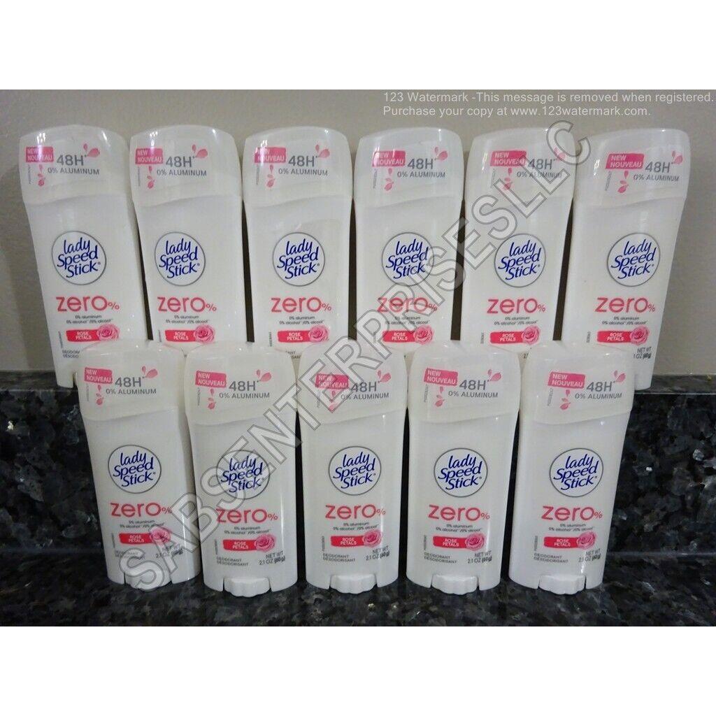 11 Lady Speed Stick Zero Rose Petals Scent Solid Women`s Deodorant 2.1 oz