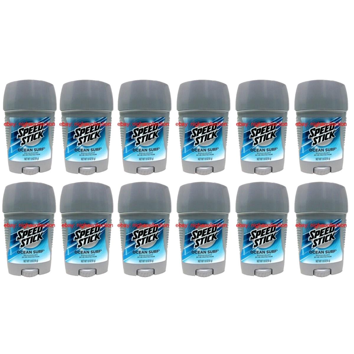 Lot 12 S.stick Men`s Ocean Surf Deodorant 24 Hour Protection 1.8 oz Each