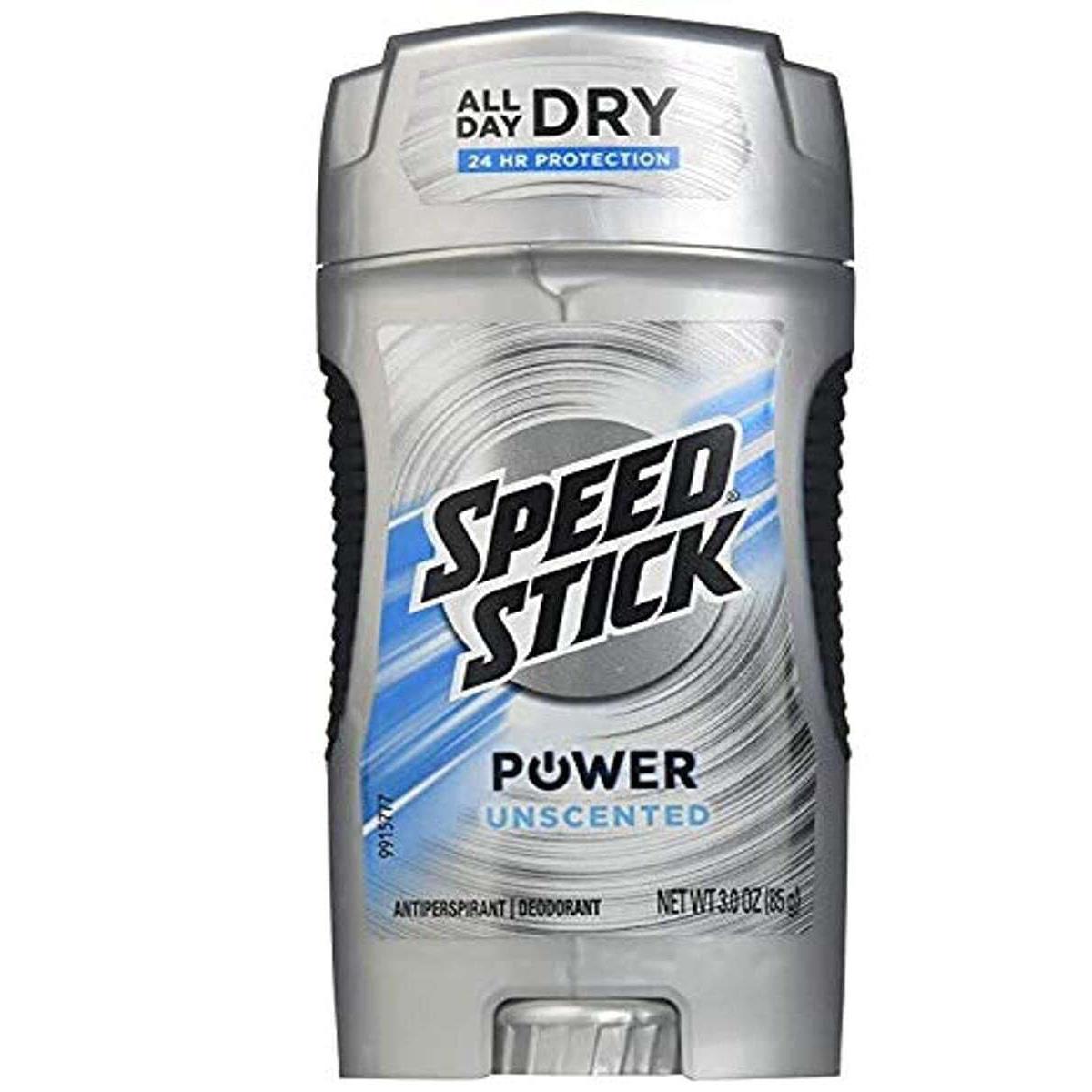 Speed Stick Antiperspirant Deodorant Power 24HR Protection Unscented 3Oz 12 Pack