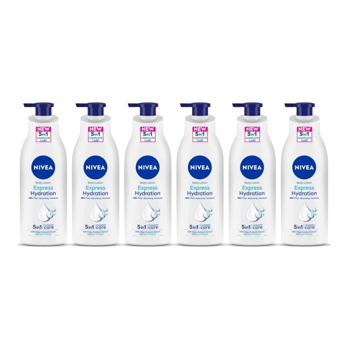 Nivea 5-in-1 Body Lotion - Express Hydration 11.83oz 380ml Pack of 6