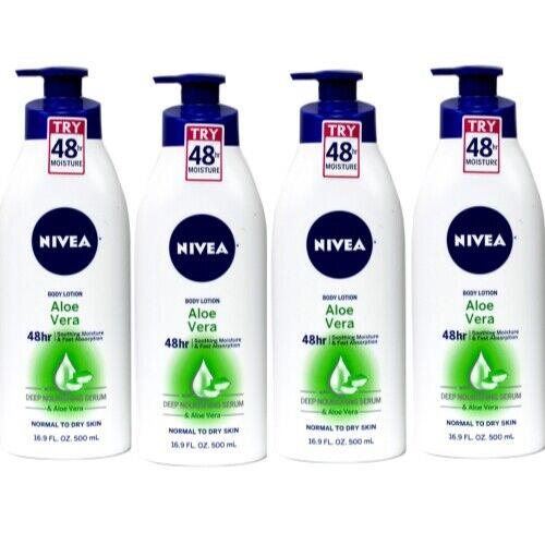 Nivea Aloe Vera Body Lotion 16.9 Ounce - Pack of 4