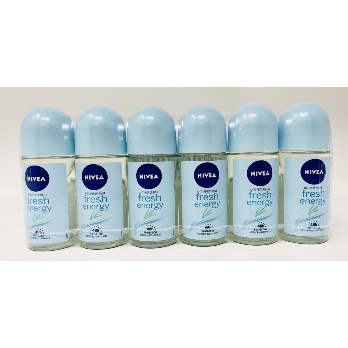 Nivea Fresh Energy 48h Roll-on 6 Bottles 50 ml 0% Alcohol