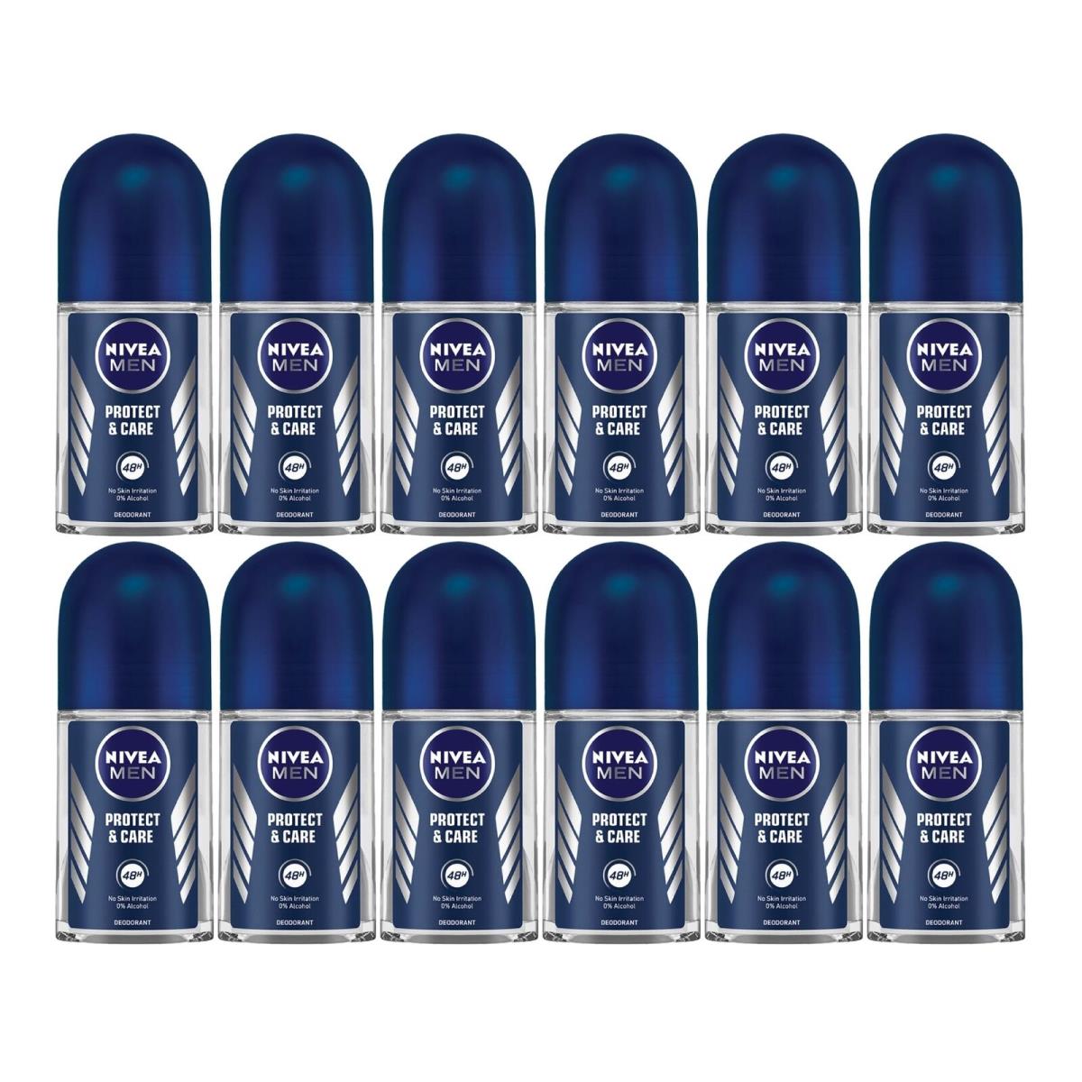 Nivea Men Protect Care Roll-on Deodorant 1.7oz 50ml Pack of 12