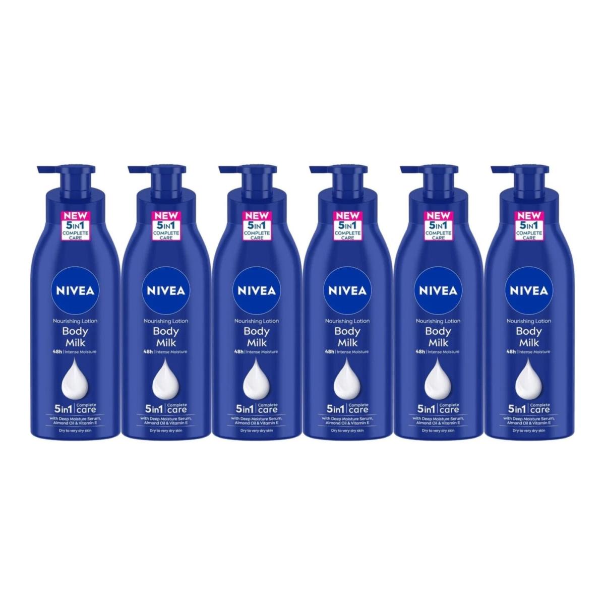 Nivea 5-in-1 Nourishing Body Lotion - Body Milk 13.5oz 400ml Pack of 6