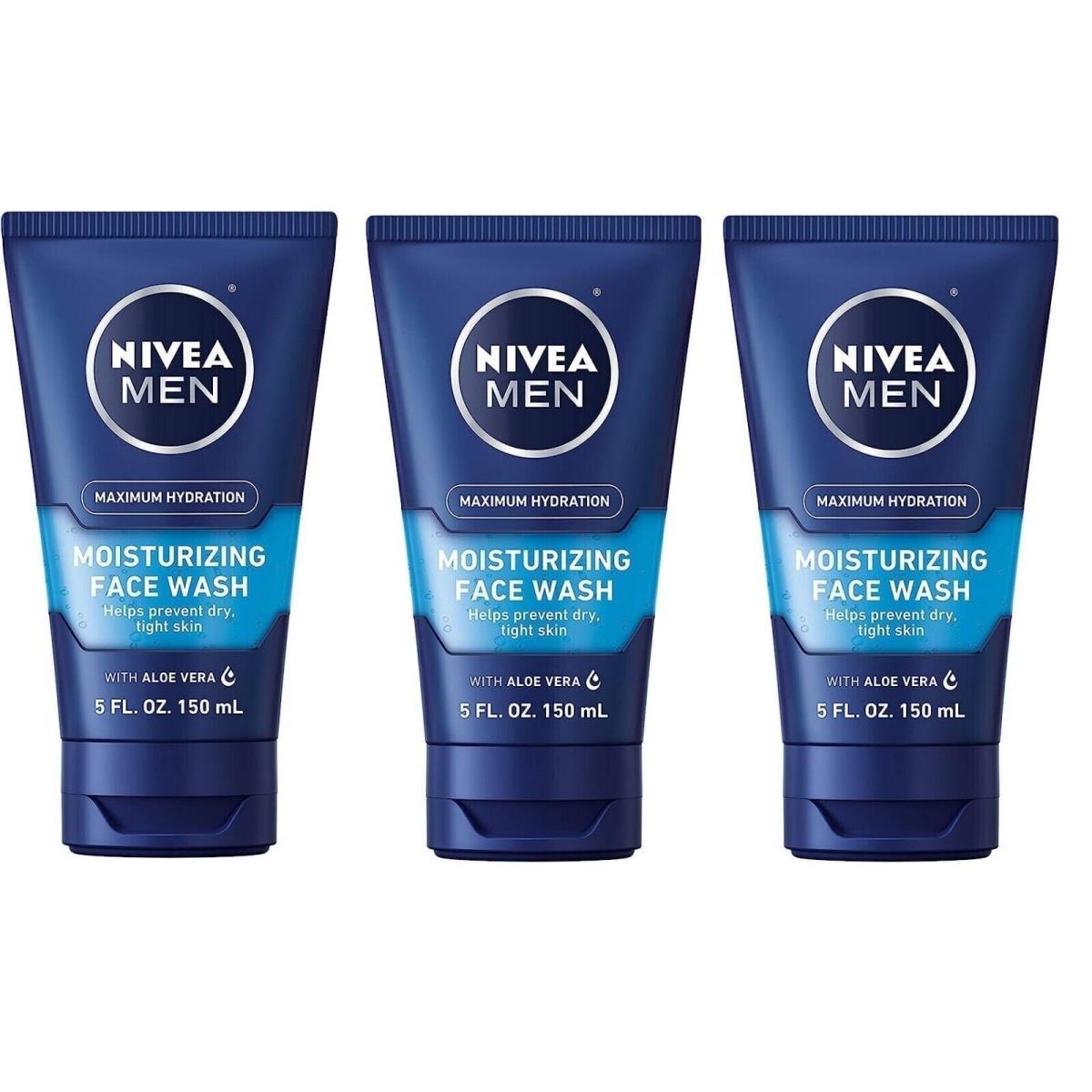 Nivea Men Moisturizing Face Wash 5 oz X 3 Packs