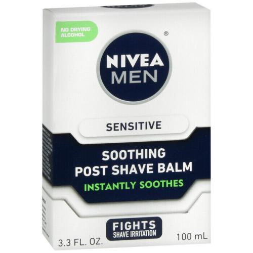 Nivea Men Sensitive Cooling Post Shave Balm 3.3 fl oz 100 ml : 3 Packs