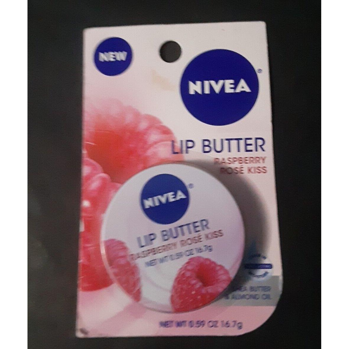 Nivea Lip Butter Raspberry Rose Kiss Tin in Package