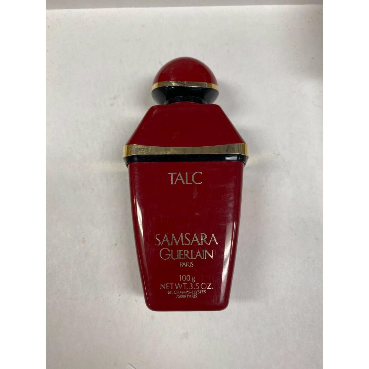 Samsara Guerlain Talc Body Powder 3.5 oz 90% Full