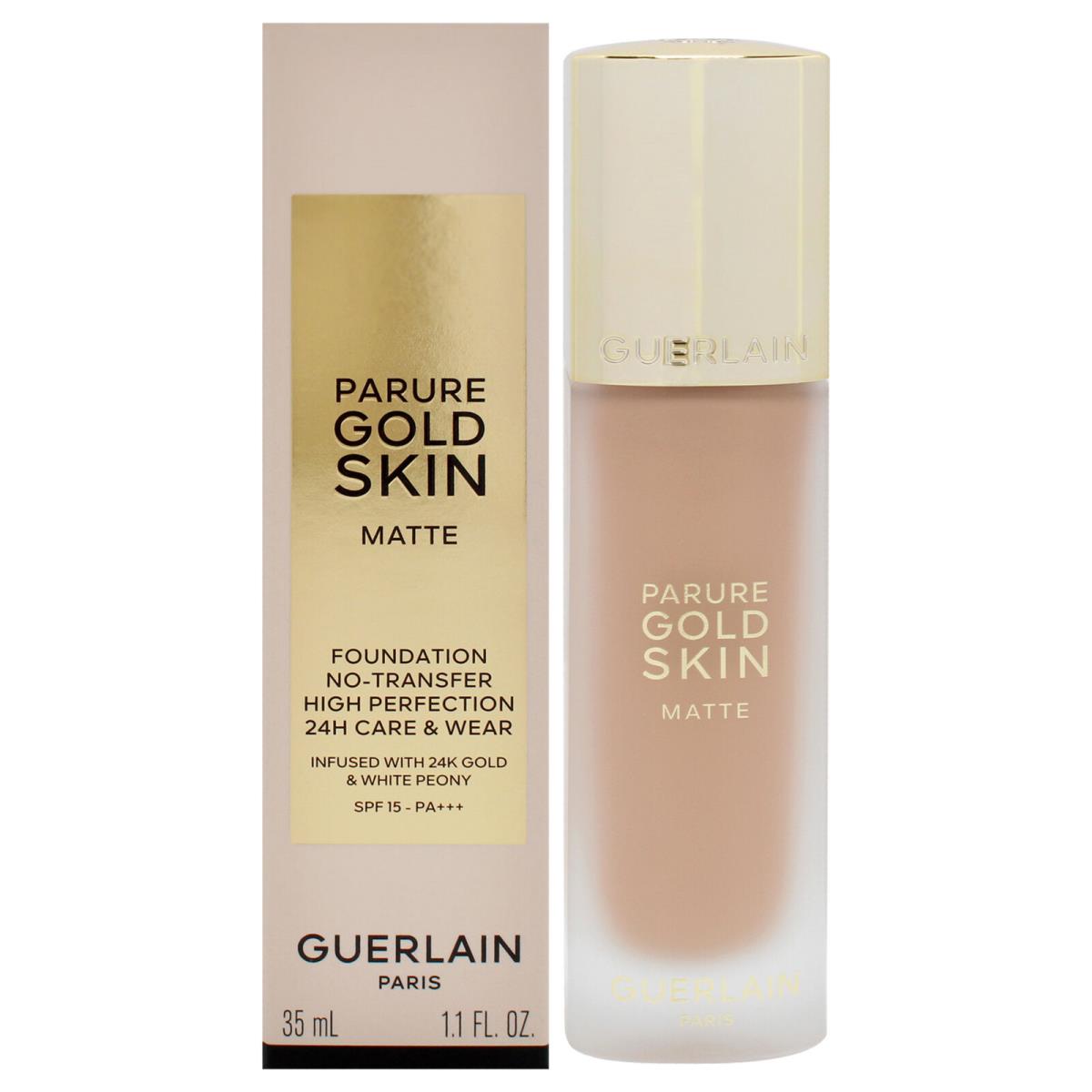 Guerlain Parure Gold Skin Matte 24H Wear No-transfer Foundation Spf 15 - 3W Warm - 1.1 oz