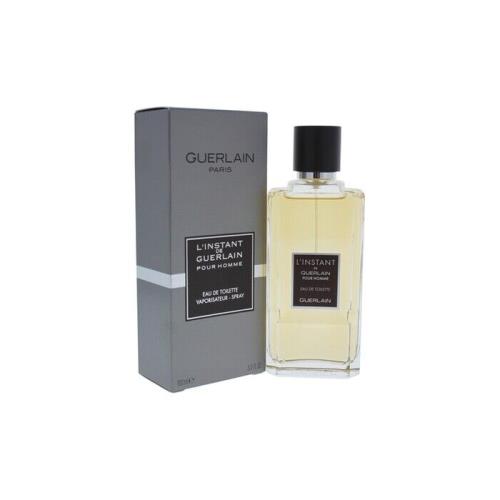 L`instant de Guerlain Pour Homme Eau de Toilette Edt Spray 3.3 3.4oz 100ml Seal