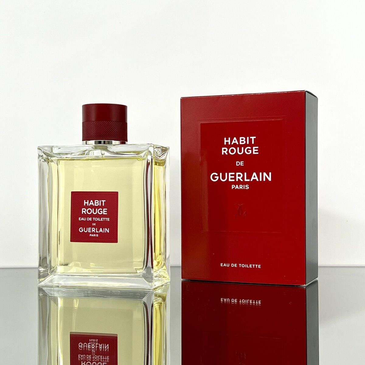 Guerlain Habit Rouge Men Cologne 150ml-5oz Edt Spray Jumbo Size BA24