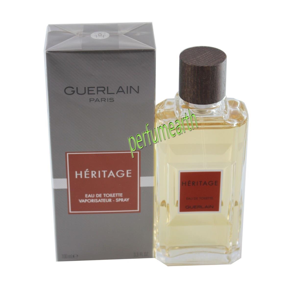 Heritage by Guerlain 3.4/3.3 oz Eau De Toilette Spray Men In Open Damag Box