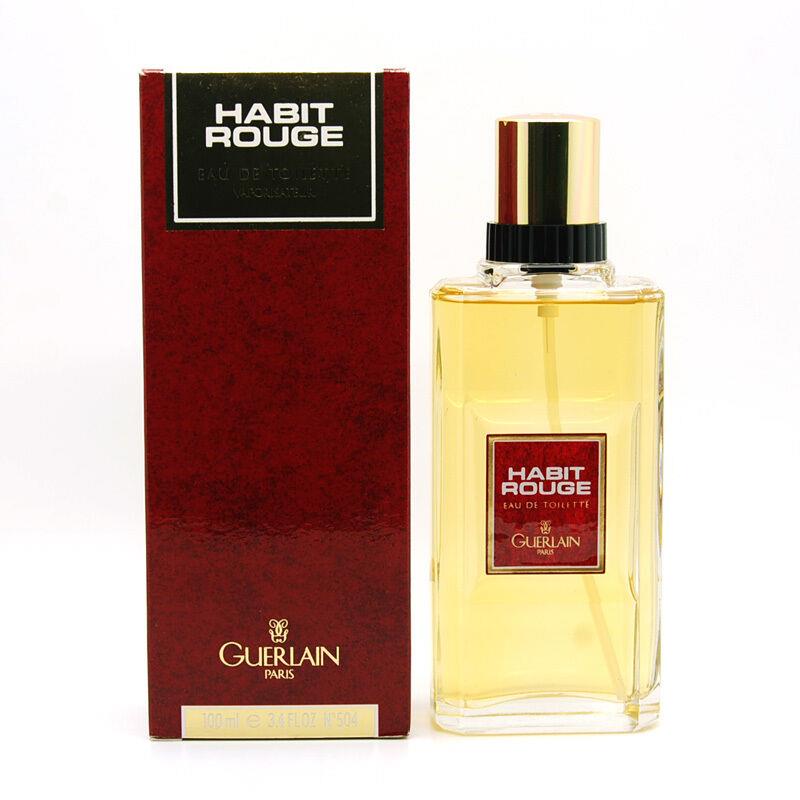 Habit Rouge by Guerlain 3.4 Fl.oz /100 ml Eau De Toilette Spray For Men Classic