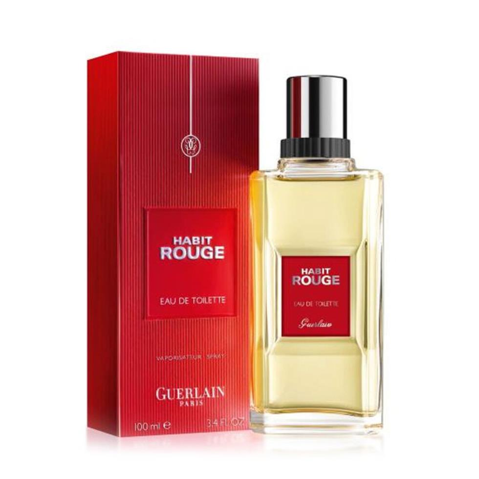 Habit Rouge by Guerlain Edt Spray For Men 3.4oz